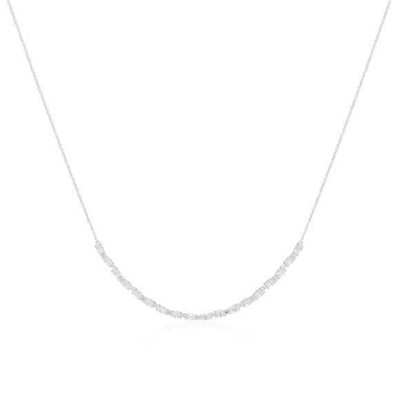 Ellera Ovale Halsband i silver med gnistrande Cubic Zirconia-stenar från Sif Jakobs