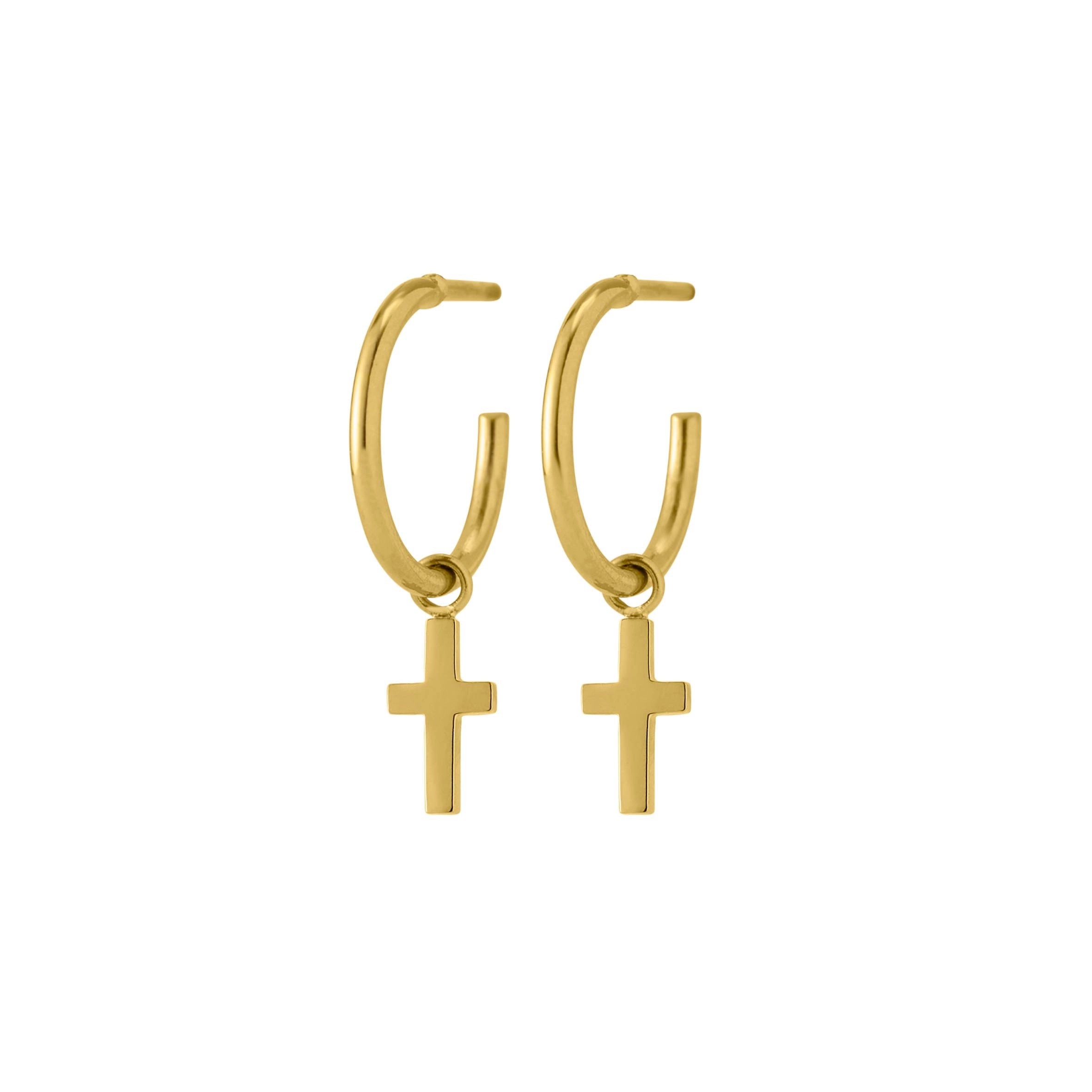 Edblad - Cross Earrings Gold
