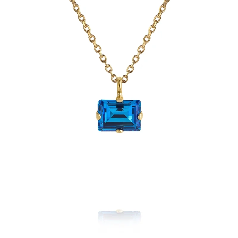 Caroline Svedbom - Diora Stud Necklace Gold Recreated Iceblue