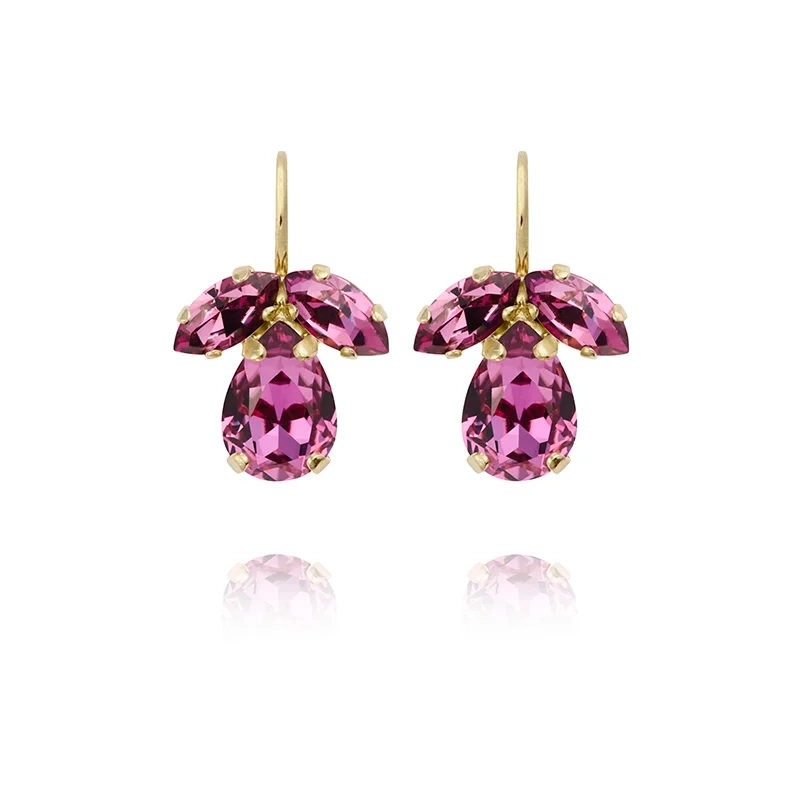 Caroline Svedbom - Petite Timo Earrings Gold Dark Rose