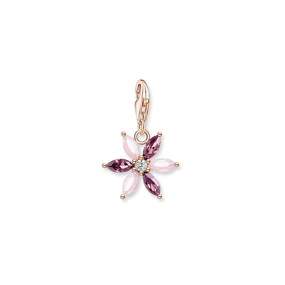 Charm-Anhänger Blume Rosa Steine Roségold von Thomas Sabo, Schneller Versand - Nordicspectra.de