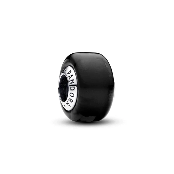 Schwarzes Murano-Glas Mini-Charm - PANDORA - Nordic Spectra