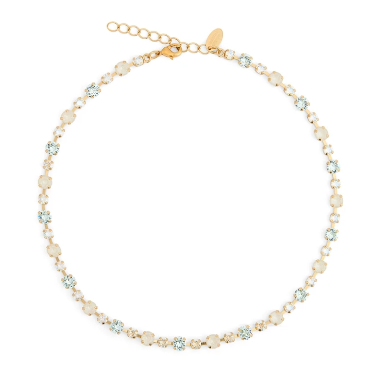 Calanthe Necklace Gold Azore Combo med Swarovski-kristaller