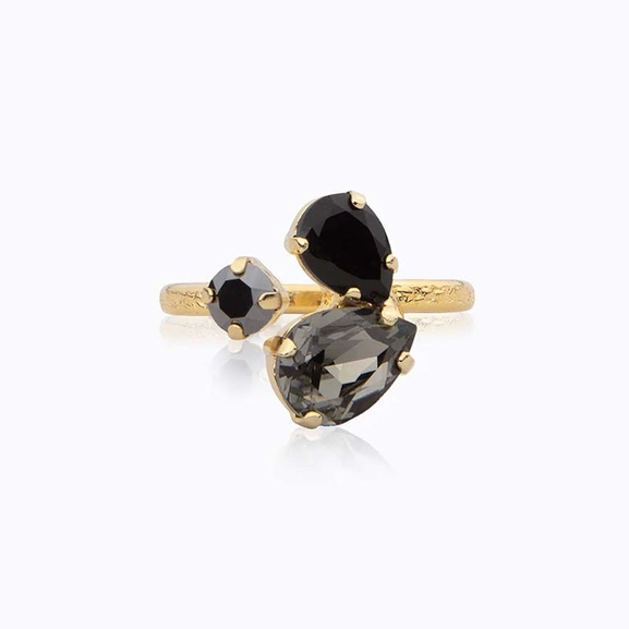 Alisia Ring Gold Black Combo - Caroline Svedbom - Snabb frakt & paketinslagning - Nordicspectra.se