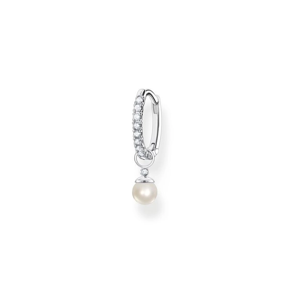 Einzel Creole Mit Perlen Anhänger Silber von Thomas Sabo, Schneller Versand - Nordicspectra.de