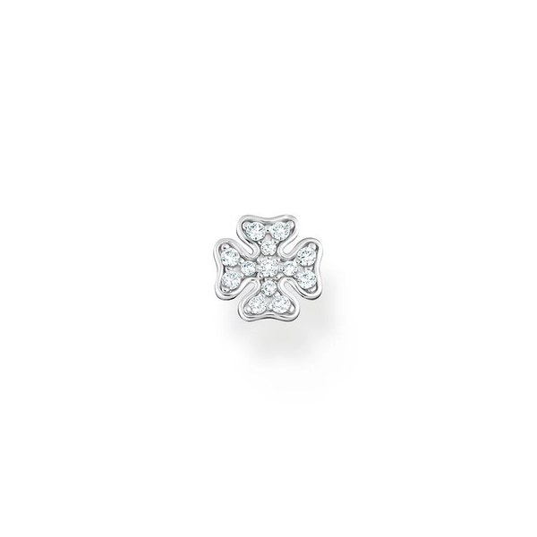 Einzel Ohrstecker Kleeblatt Silber von Thomas Sabo, Schneller Versand - Nordicspectra.de