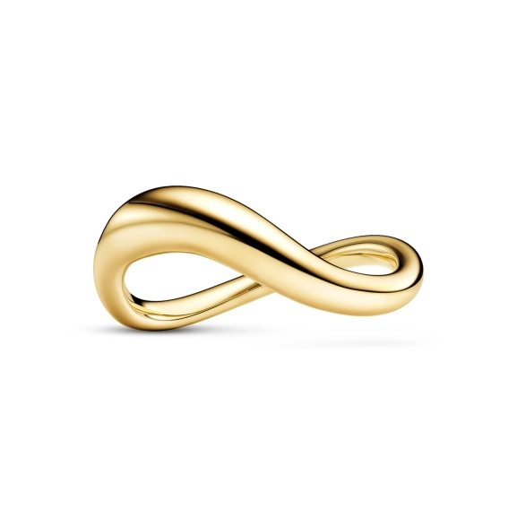 Infinito Pianura Ring aus 18-karätig vergoldetem Silber mit weichen