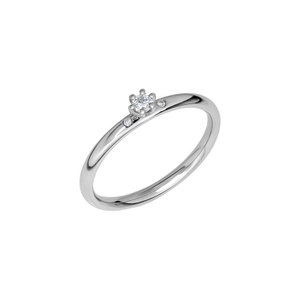 Glow A01 White Gold - Wedding & engagement rings - Schalins - Scandinavian design - Nordic Spectra