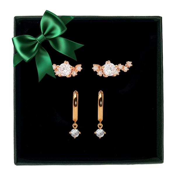 Presentset Midnight & Petite Sparkling Örhängen - Sparv - Populära smycken för alla tillfällen