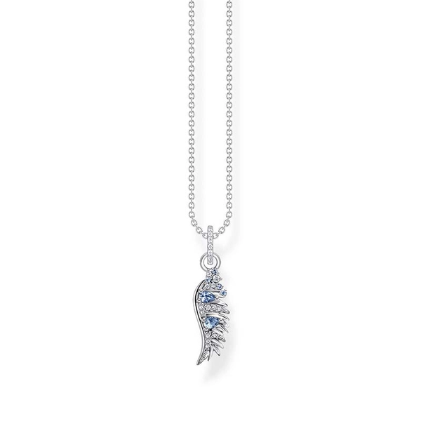 Necklace Phoenix Wing With Blue Stones Silver - Thomas Sabo - Suuri valikoima & ilmainen lahjapaketointi - Nordicspectra.fi
