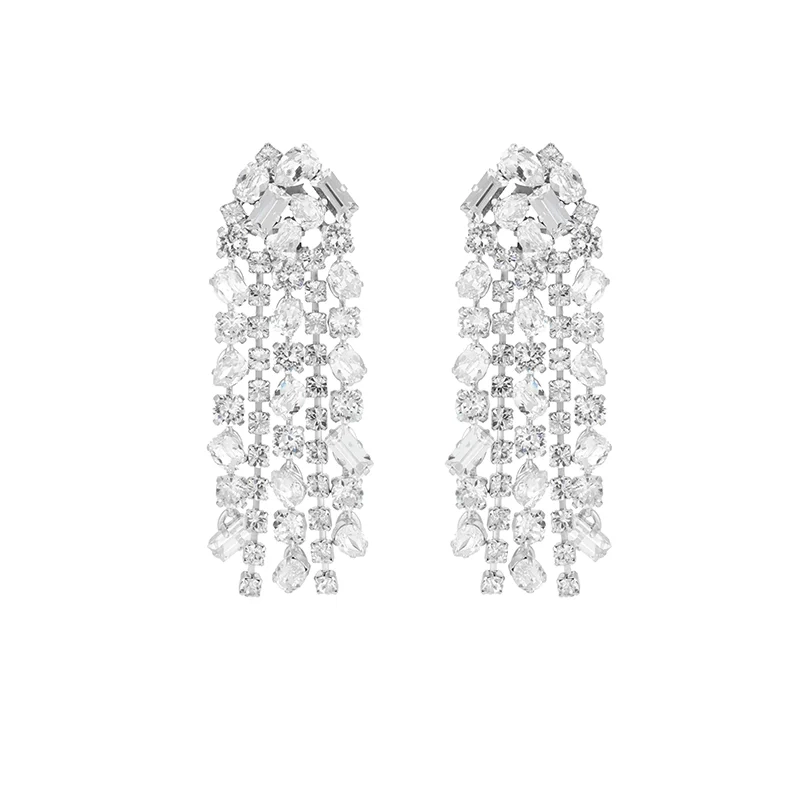 Caroline Svedbom - Noelle Statement Earring Rhodium Crystal