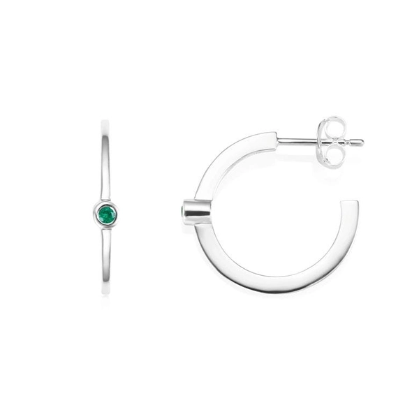 Micro Blink Hoops - Green Emerald - Efva Attling - Suuri valikoima & ilmainen lahjapaketointi - Nordicspectra.fi