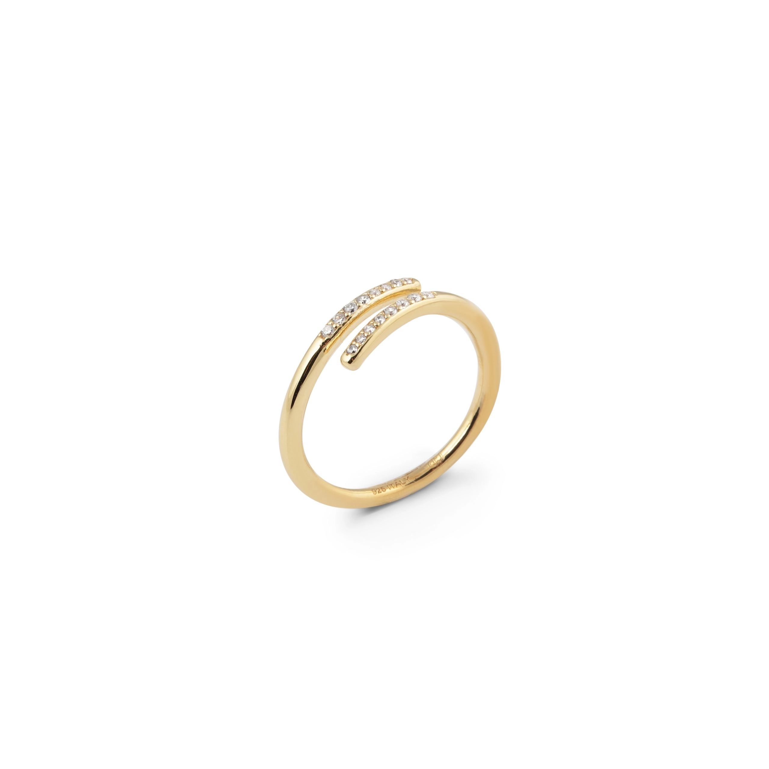 CU Jewellery - Loop Stone Ring Gold