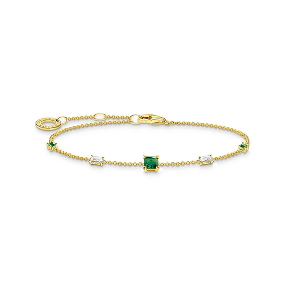 Armband mit grünen und weißen Steinen Gold von Thomas Sabo, Schneller Versand - Nordicspectra.de