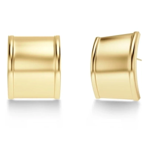 Örhängen i 14K guldpläterat stål med elegant böjd design