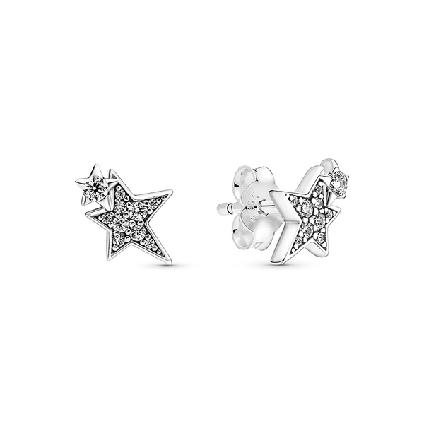 Sparkling Asymmetric Stars Stiftörhängen - PANDORA - Snabb frakt & paketinslagning - Nordicspectra.se