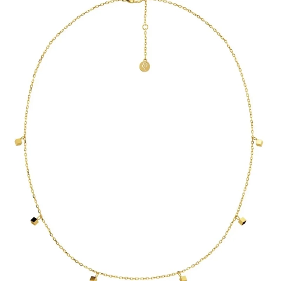 Dice Necklace Gold