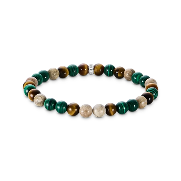 Bead-Armband in Erd- und Grüntönen 7 mm - Thomas Sabo - Nordic Spectra