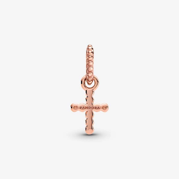 Pärlat Kors Hängberlock Rosé - PANDORA - Snabb frakt & paketinslagning - Nordicspectra.se