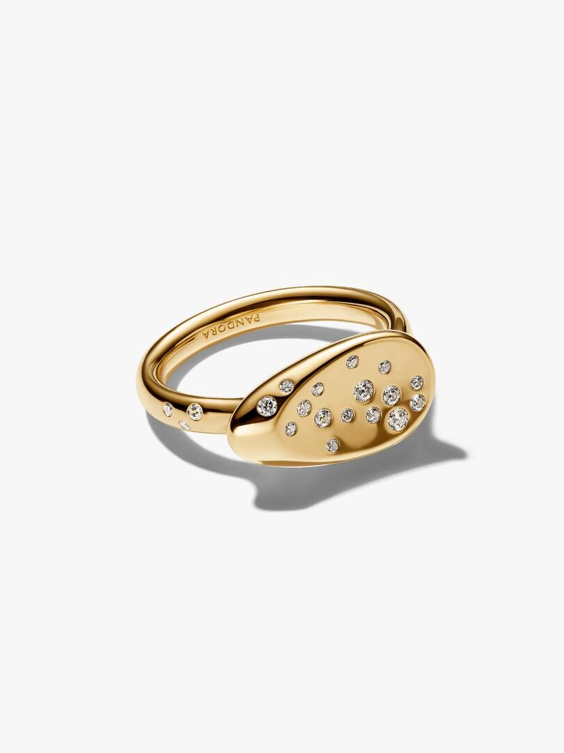 Liten Stenring Guld från Pandora