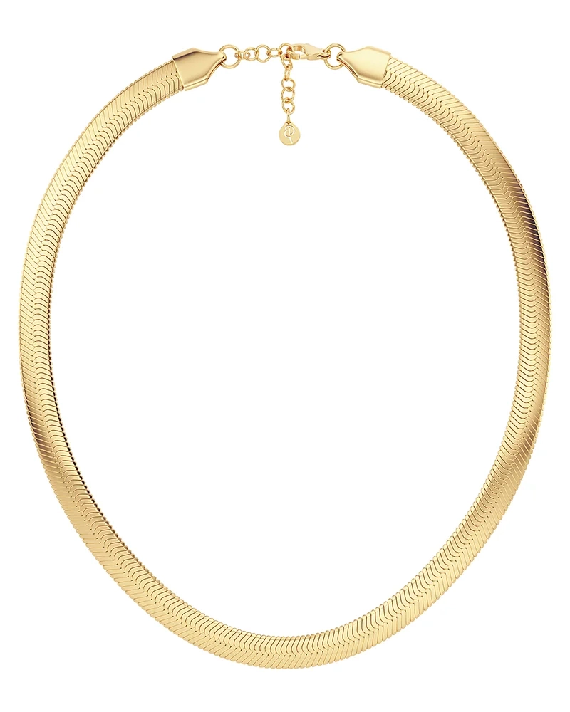 Herringbone L Necklace Gold - Edblad - Snabb leverans - Gratis paketinslagning