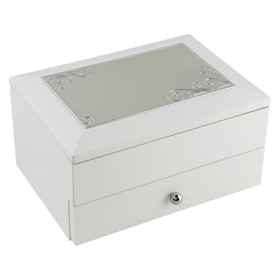 Smyckeskrin Vitt Trä - Snabb frakt & paketinslagning - Nordicspectra.se