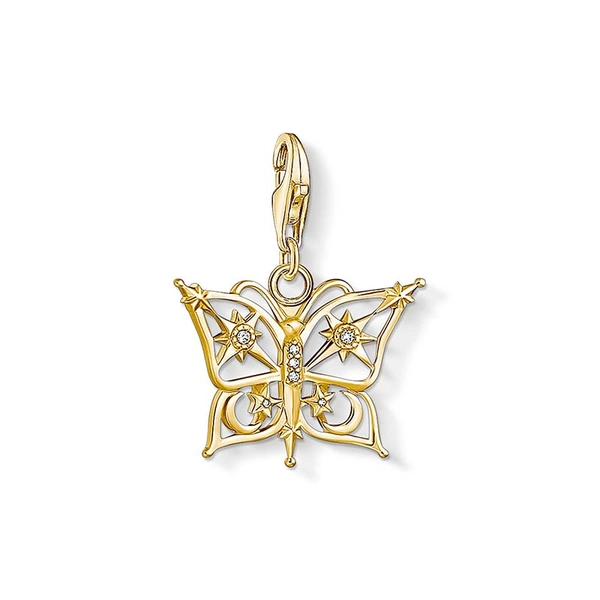Guldfjäril med Stjärnor och Månar Berlock - Thomas Sabo berlock - Snabb frakt & paketinslagning - Nordicspectra.se