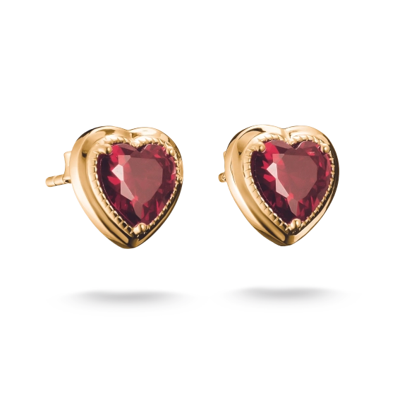 Rote Herz-Ohrstecker Elyndra Gold - Thomas Sabo - Nordic Spectra