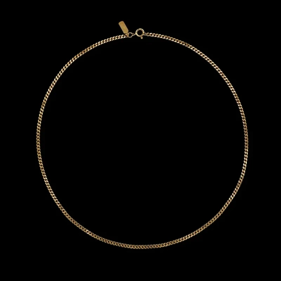 Curb Chain i 925 sterlingsilver med 18K guldplätering