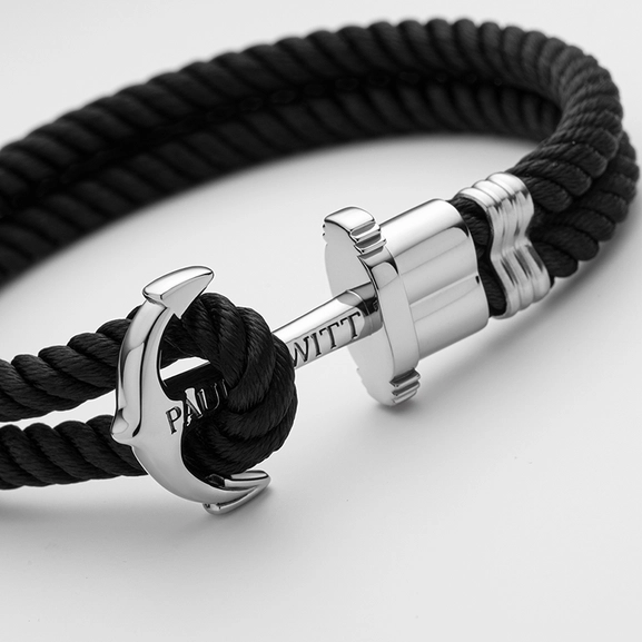 Phrep Armband Svart/Silver - Paul Hewitt - Omgående leverans & paketinslagning - Nordic Spectra