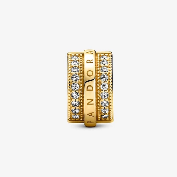 Funkelnde Pavé-Reihen & Logo Clip von PANDORA, Schneller Versand - Nordicspectra.de