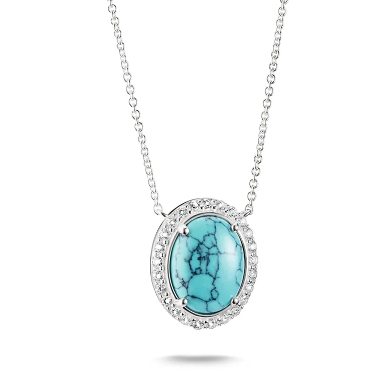 Thomas Sabo - Turkos Sten med Glitter Halsband