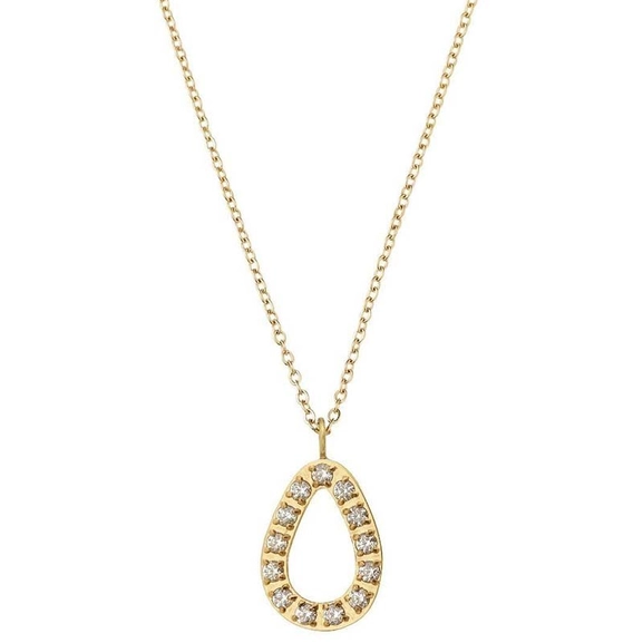 Sander Contour Necklace CZ Gold - Edblad - Snabb frakt & paketinslagning - Nordicspectra.se