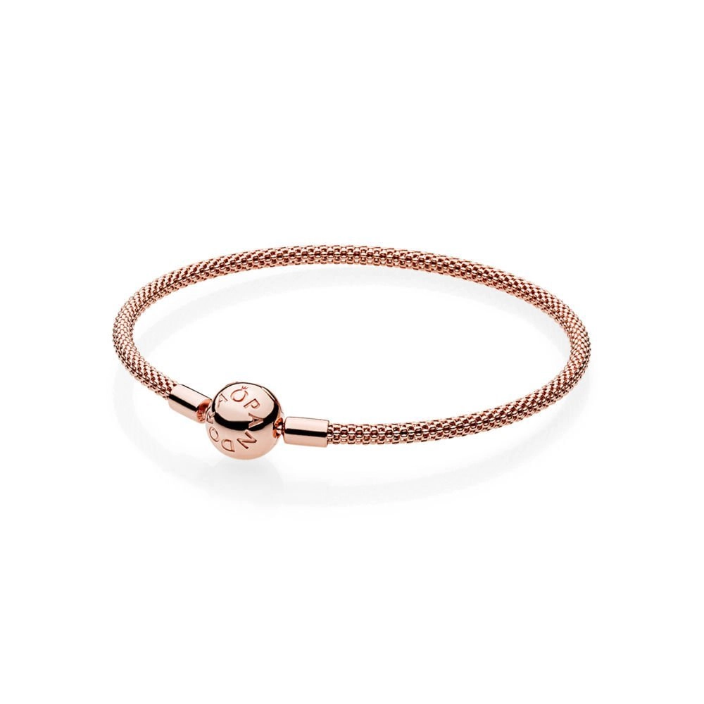 PANDORA - Moments Mesh Armband Rosé