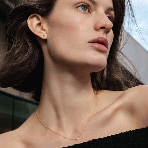 Georg Jensen Signature Diamonds Solitär-Ohrstecker, Einzeln 0.10 ct von Georg Jensen, Schneller Versand - Nordicspectra.de
