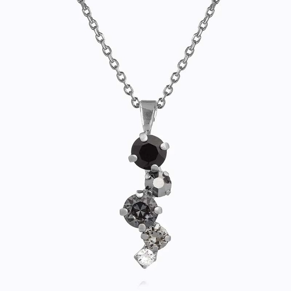 Elina Necklace Rhodium Black Combo - Caroline Svedbom - Snabb frakt & paketinslagning - Nordicspectra.se