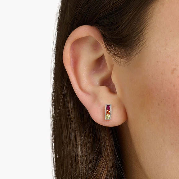 Ohrstecker Bunte Steine Silber von Thomas Sabo, Schneller Versand - Nordicspectra.de
