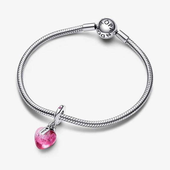 Liebestrank Murano-Glas Herz Charm-Anhänger von PANDORA, Schneller Versand - Nordicspectra.de