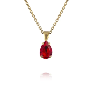 Petite Drop Necklace Gold Light Siam 227 - Caroline Svedbom - Nopea toimitus ja lahjapakkaus