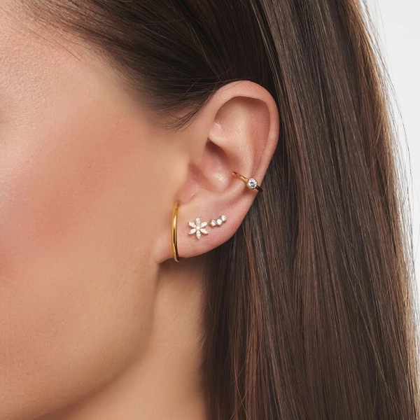 Örhänge Blomma med Stenar Guld - Thomas Sabo örhängen - Snabb frakt & paketinslagning - Nordicspectra.se