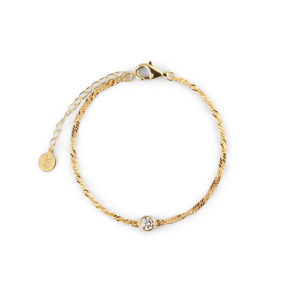 Cubic Single Bracelet Gold -CU Jewellery - Snabb frakt & paketinslagning - Nordicspectra.se