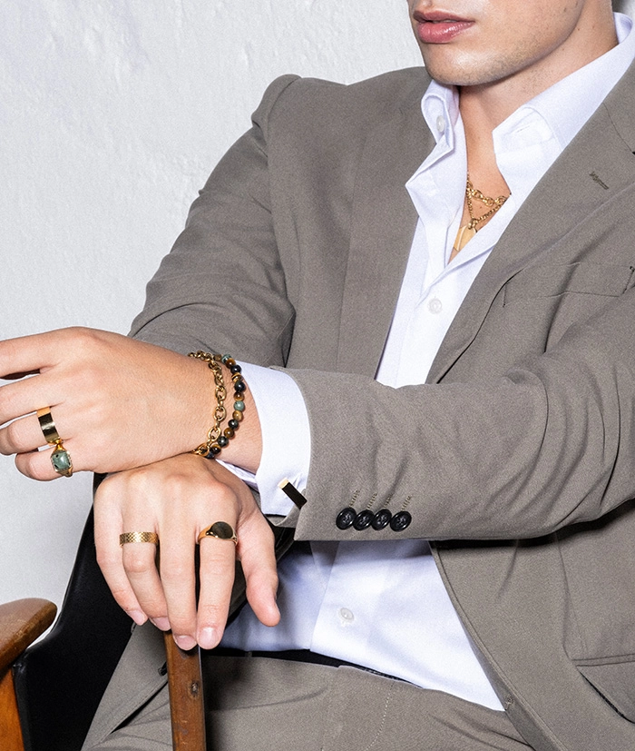 NEO Ring Guld/Grön - AROCK - Trendiga herrsmycken - Nordic Spectra