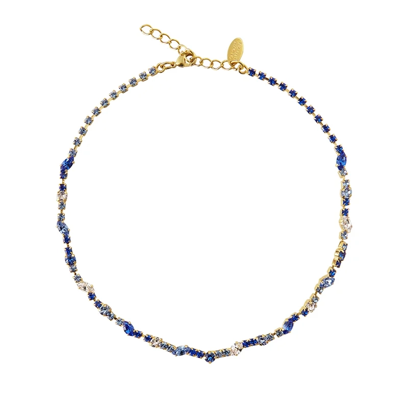 Caroline Svedbom - Antonia Necklace Gold Blue Combo