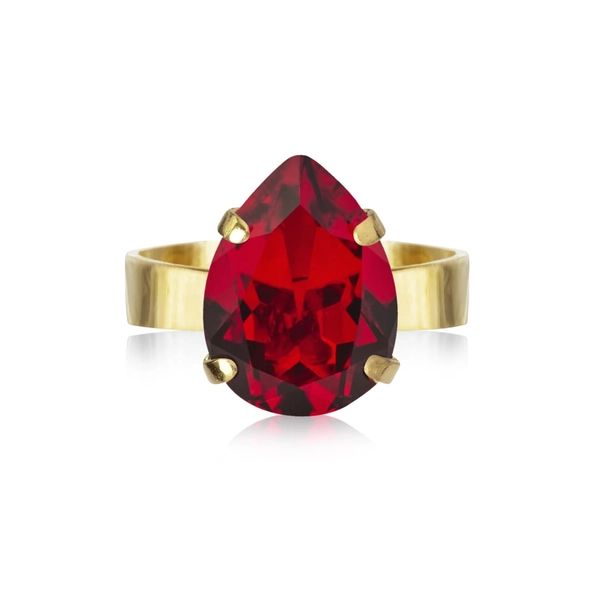 Mini Drop Ring Gold Light Siam 227 - Caroline Svedbom - Nopea toimitus ja lahjapakkaus