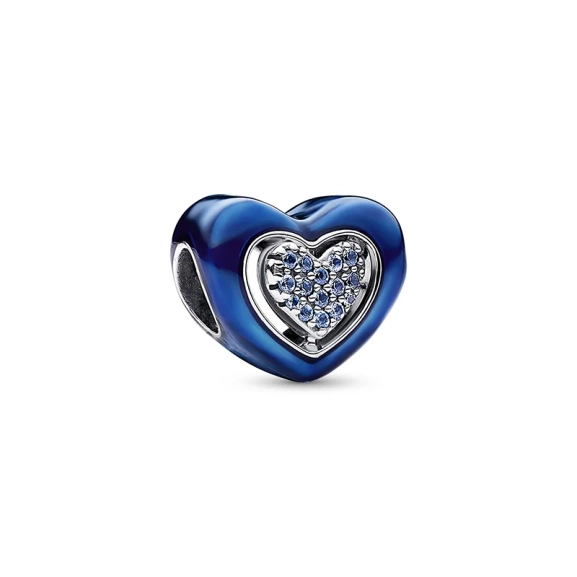 Blaues Drehbares Herz Charm - PANDORA - Nordic Spectra