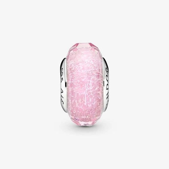Facettiertes rosafarbenes Murano-Glas-Charm von PANDORA, Schneller Versand - Nordicspectra.de