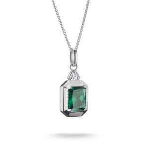 Octagon Cut Green Stone Elyndra Necklace - Thomas Sabo - Suuri valikoima & ilmainen lahjapaketointi - Nordic Spectra