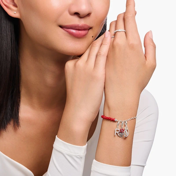 Together-ring med Röd Sten Berlock - Thomas Sabo - Snabb leverans & paketinslagning - Nordic Spectra