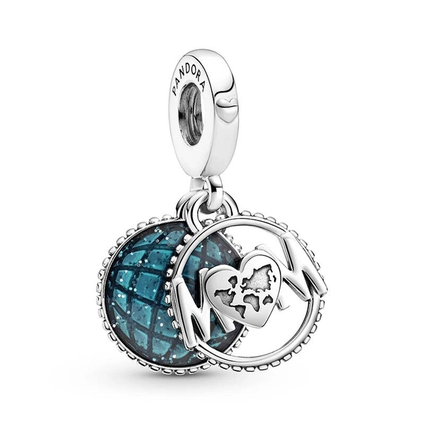 Glitzernder Globus Mum Charm-Anhänger von PANDORA, Schneller Versand - Nordicspectra.de