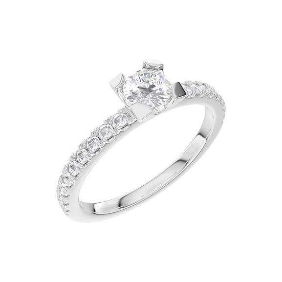 North 017 Lab Grown Diamond Platinum - Wedding & engagement rings - Schalins - Scandinavian design - Nordic Spectra